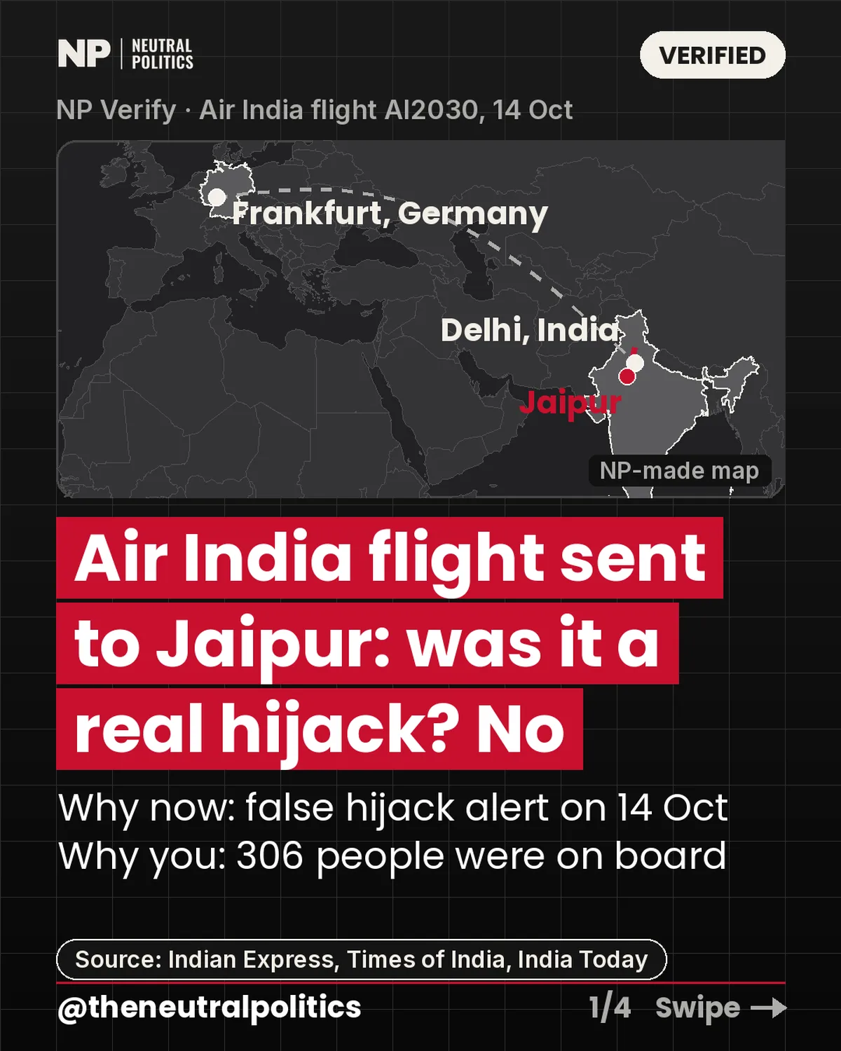 Air India AI2030's 7500 alert was not a hijack