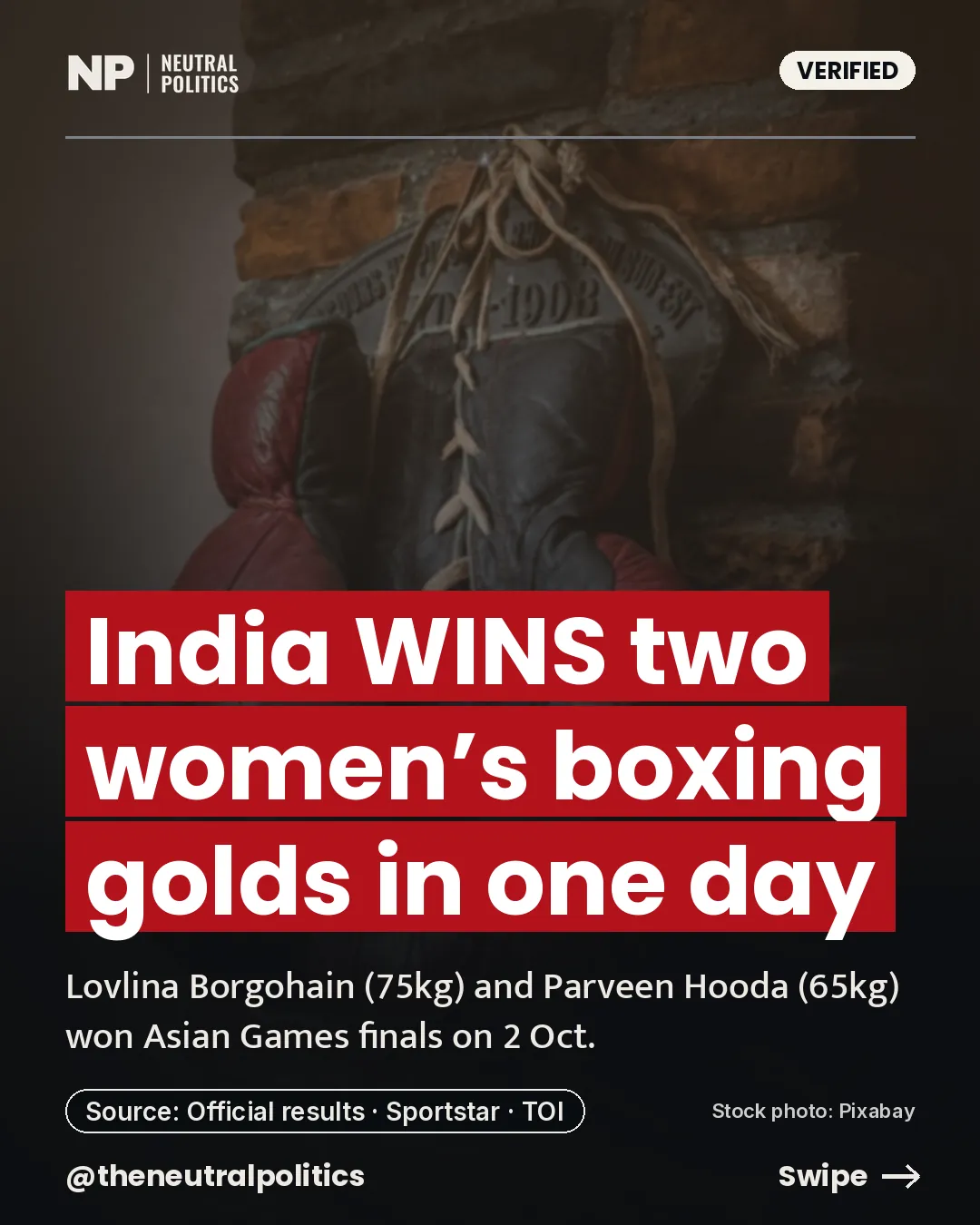 Asian Games: India win two women's boxing golds, Lovlina Borgohain at 75kg and Parveen Hooda at 65kg