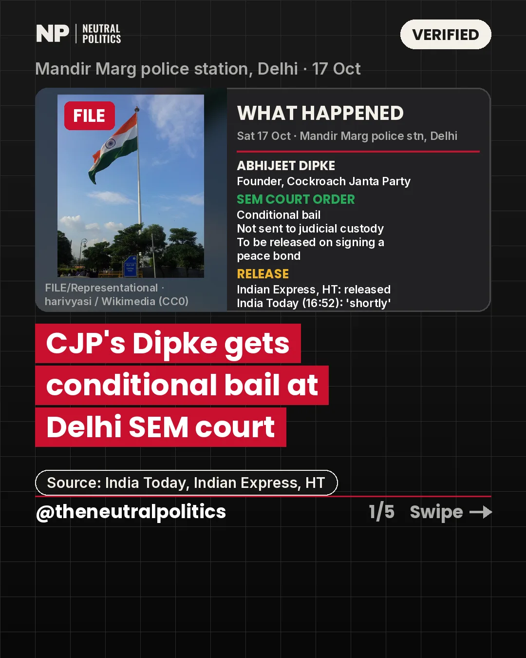 Dipke gets conditional bail at SEM court