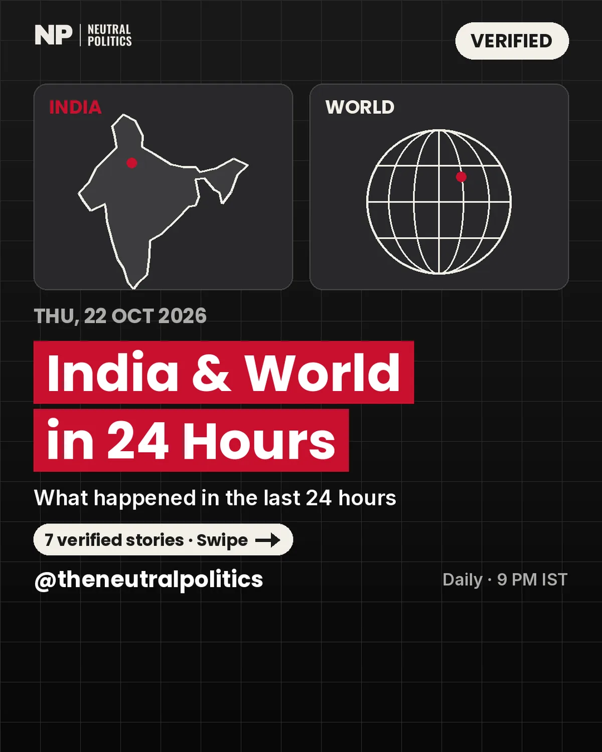 India & World, 22 Oct: 7 stories