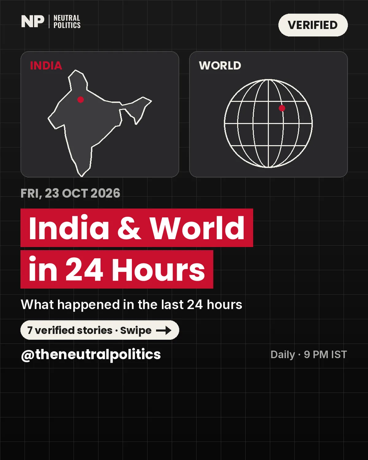 India & World, 23 Oct: 7 stories