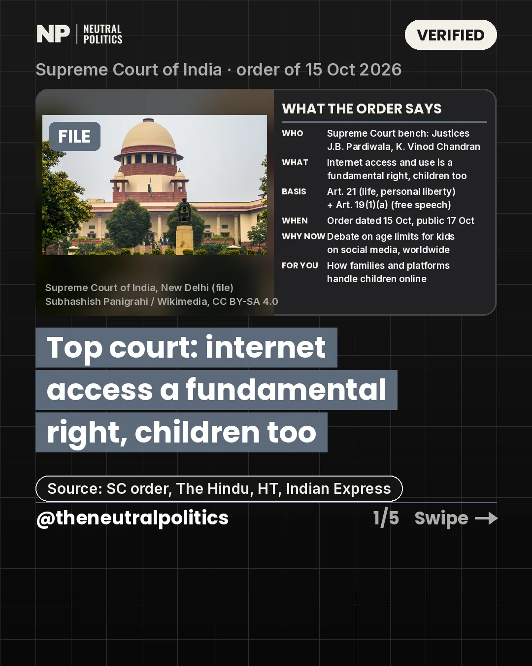 Internet access is a right, children too