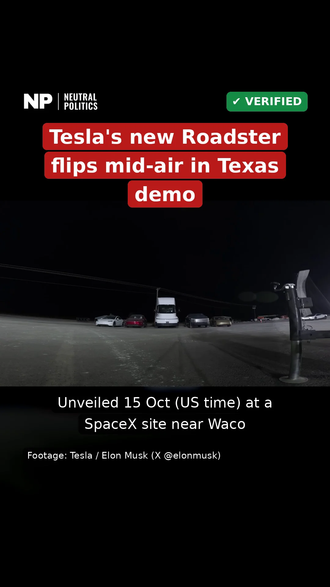 Tesla shows a flying Roadster demo