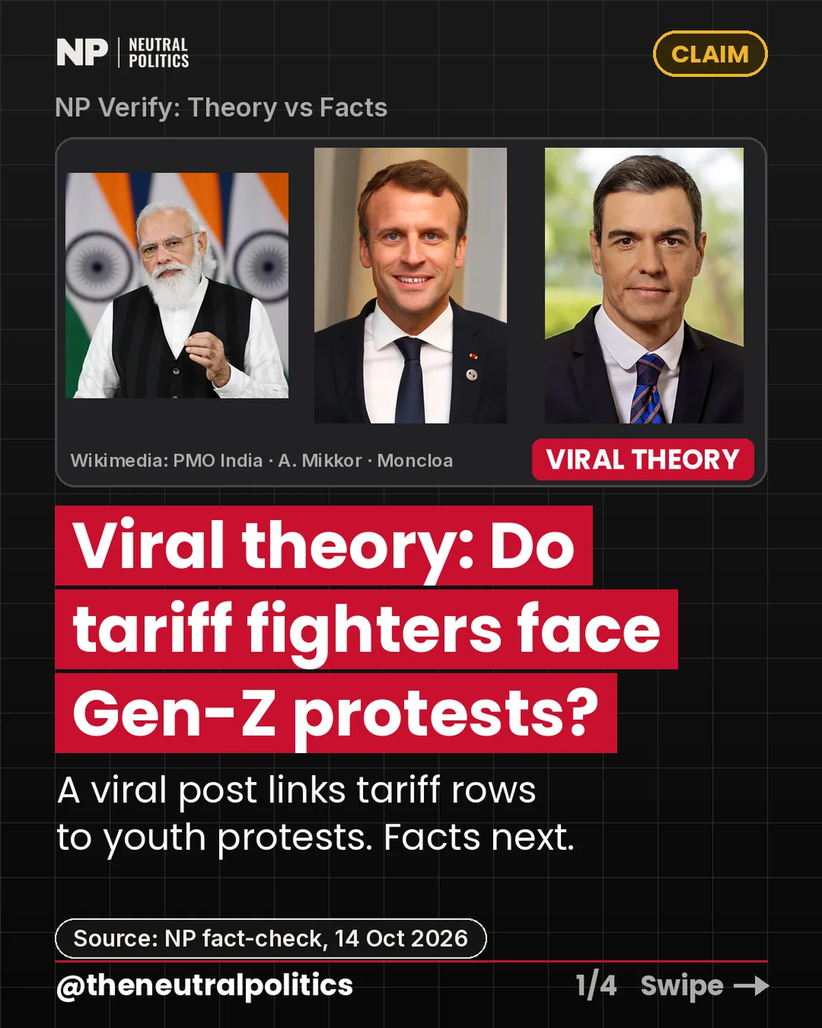 Viral theory linking US tariffs to Gen-Z protests is not proven